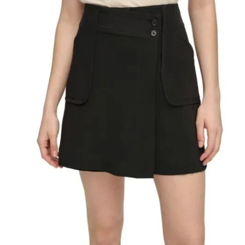 Women's Mid-Rise Asymmetrical-Waist Skort